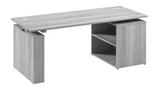 Adjustable Height Desks & Tables Bush Furniture 72in W Electric Height Adjustable Standing Desk with Bookcase