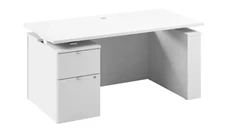 Standing Desks - Electronically Adjustable Bush Furniture 60in Eletric Height Adjustable Standing Desk with File Cabinet