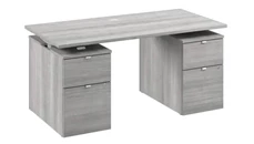 Standing Desks - Electronically Adjustable Bush Furniture 60in Electric Height Adjustable Standing Desk with Drawers