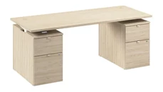 Standing Desks - Electronically Adjustable Bush Furniture 72in Electric Height Adjustable Standing Desk with Drawers
