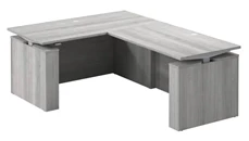 Standing Desks - Electronically Adjustable Bush Furniture 60in Electric Height Adjustable L-Shaped Standing Desk