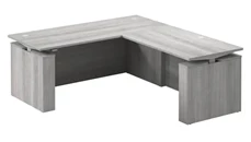 Standing Desks - Electronically Adjustable Bush Furniture 72in Electric Height Adjustable L-Shaped Standing Desk