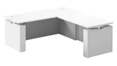 Standing Desks - Electronically Adjustable Bush Furniture 72in Electric Height Adjustable L-Shaped Standing Desk