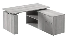 Adjustable Height Desks & Tables Bush Furniture 60in Electric Height Adjustable Standing Desk with Storage