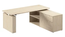 Standing Desks - Electronically Adjustable Bush Furniture 72in W Electric Height Adjustable Standing Desk with Storage