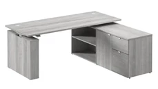 Standing Desks - Electronically Adjustable Bush Furniture 72in W Electric Height Adjustable Standing Desk with Storage