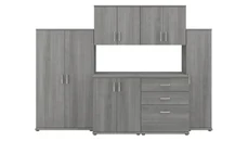 Storage Cabinets Bush Furniture 108in W 6 Piece Modular Storage Set with Floor and Wall Cabinets