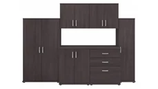 Storage Cabinets Bush Furniture 108in W 6 Piece Modular Storage Set with Floor and Wall Cabinets