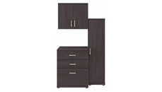 Storage Cabinets Bush Furniture 44in W 3 Piece Modular Storage Set with Floor and Wall Cabinets