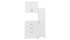 Storage Cabinets Bush Furniture 44in W 3 Piece Modular Storage Set with Floor and Wall Cabinets