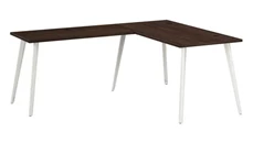 L Shaped Desk Shells Bush Furniture 60in W x 30in D L-Shaped Desk with Splayed Metal Legs