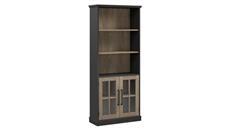 Standard Bookcases Bush Furniture 5 Shelf Bookcase with Glass Doors