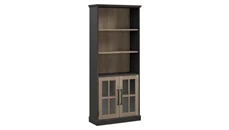 Standard Bookcases Bush Furniture 5 Shelf Bookcase with Glass Doors
