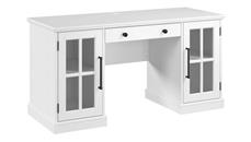 Stand-Alone Double Pedestal Desks Bush Furniture 60in W Computer Desk with Storage and Keyboard Tray