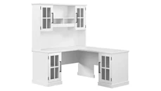 L Shaped Desks with Hutch Bush Furniture 60in W L-Shaped Desk with Hutch and Storage