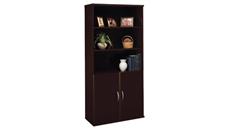 Standard Bookcases Bush Furniture Open Double Bookcase with Doors