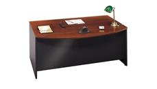 Stand-Alone Desk Shells Bush Furniture 72in W x 36in D Bow Front Desk