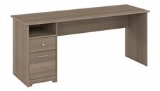 Stand-Alone Single Pedestal Desks Bush Furniture 72in W Computer Desk with Drawers
