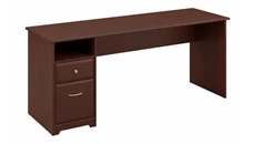 Stand-Alone Single Pedestal Desks Bush Furniture 72in W Computer Desk with Drawers