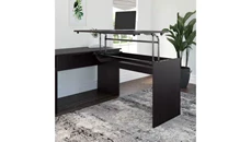 Standing Desks - Manually Adjustable Bush Furniture 42" W 3 Position Sit to Stand Desk Return