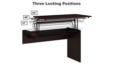 Standing Desks - Manually Adjustable Bush Furniture 42" W 3 Position Sit to Stand Desk Return