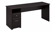 Stand-Alone Single Pedestal Desks Bush Furniture 72in W Computer Desk with Drawers