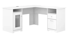 L Shaped Double Pedestal Desks Bush Furniture 60in W L-Shaped Desk