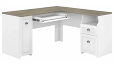 L Shaped Double Pedestal Desks Bush Furniture 60in W L-Shaped Desk