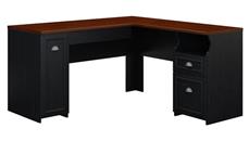 L Shaped Double Pedestal Desks Bush Furniture 60in W L-Shaped Desk