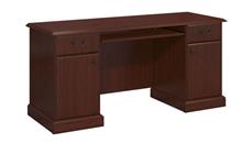 Stand-Alone Double Pedestal Desks Bush Furniture Computer Desk with Storage and Keyboard Tray