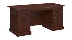 Stand-Alone Double Pedestal Desks Bush Furniture Executive Desk with Drawers