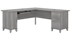 L Shaped Double Pedestal Desks Bush Furniture 72in W L-Shaped Desk with Storage