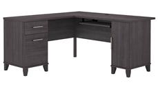 L Shaped Double Pedestal Desks Bush Furniture 60in W L-Shaped Desk with Storage