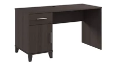 Stand-Alone Single Pedestal Desks Bush Furniture 54in W Office Desk with Drawer and Storage Cabinet