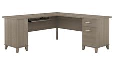 L Shaped Double Pedestal Desks Bush Furniture 72in W L-Shaped Desk with Storage