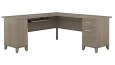 L Shaped Double Pedestal Desks Bush Furniture 72in W L-Shaped Desk with Storage