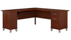 L Shaped Desks Bush Furniture 72in W L-Shaped Desk with Storage