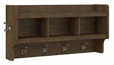 Coat Racks & Hall Trees Bush Furniture 40in W Wall Mounted Coat Rack with Shelf