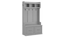 Coat Racks & Hall Trees Bush Furniture 40in W Hall Tree and Shoe Storage Bench with Doors