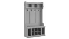 Coat Racks & Hall Trees Bush Furniture 40in W Hall Tree and Shoe Storage Bench with Shelves