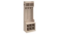 Coat Racks & Hall Trees Bush Furniture 24in W Hall Tree and Small Shoe Bench with Shelves