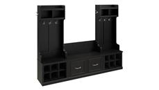 Benches Bush Furniture Entryway Storage Set with Hall Trees and Shoe Bench with Doors
