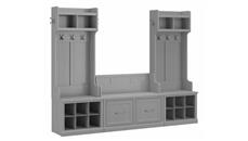 Benches Bush Furniture Entryway Storage Set with Hall Trees and Shoe Bench with Doors