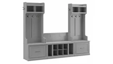 Benches Bush Furniture Entryway Storage Set with Hall Trees and Shoe Bench with Drawers