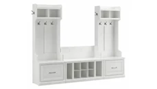Benches Bush Furniture Entryway Storage Set with Hall Trees and Shoe Bench with Drawers