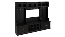 Benches Bush Furniture Full Entryway Storage Set with Coat Rack and Shoe Bench with Drawers
