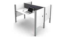 Benching Bestar Double Face to Face Workstation - White with Tack Boards