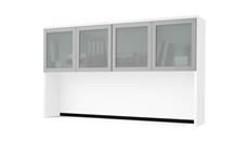 Desk Hutches Bestar Hutch with Frosted Glass Doors