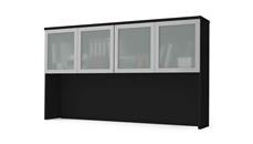 Desk Hutches Bestar Hutch with Frosted Glass Doors