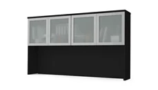 Desk Hutches Bestar Hutch with Frosted Glass Doors
